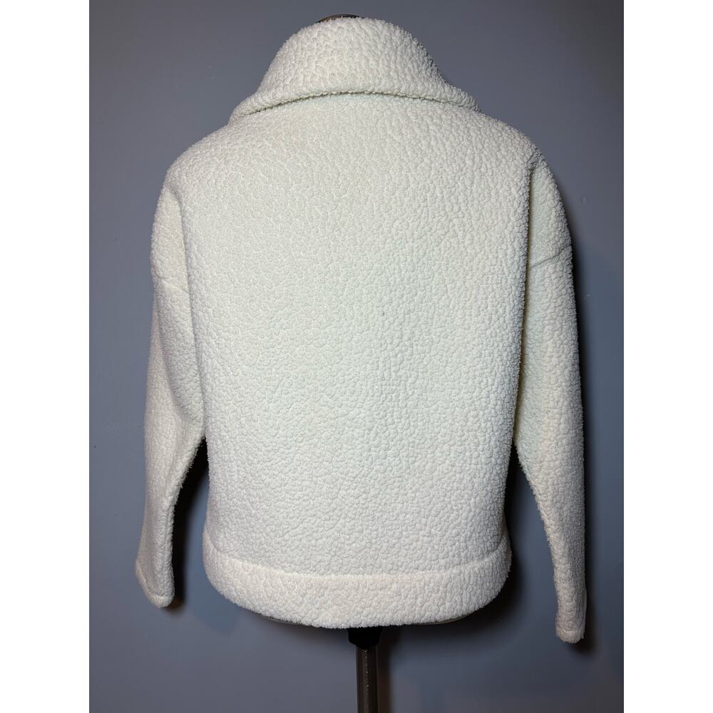 J Crew Women's Sherpa Fleece Half-Zip Pullover Jacket Size XXS Teddy Ivory - Picture 3 of 7
